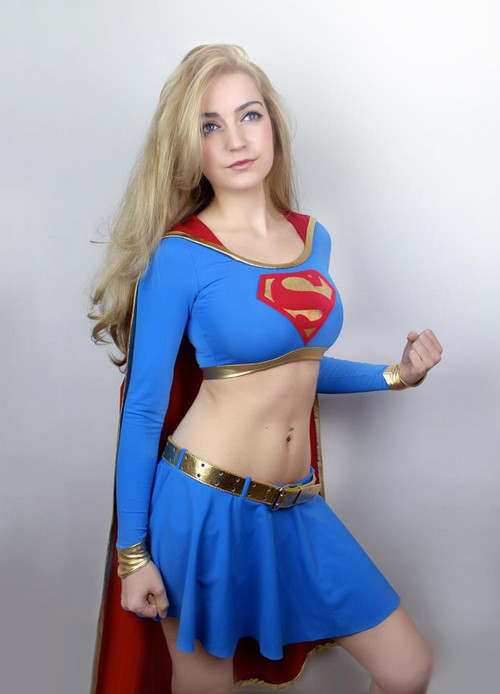 Lady Superman Cosplay Costume Halloween Party